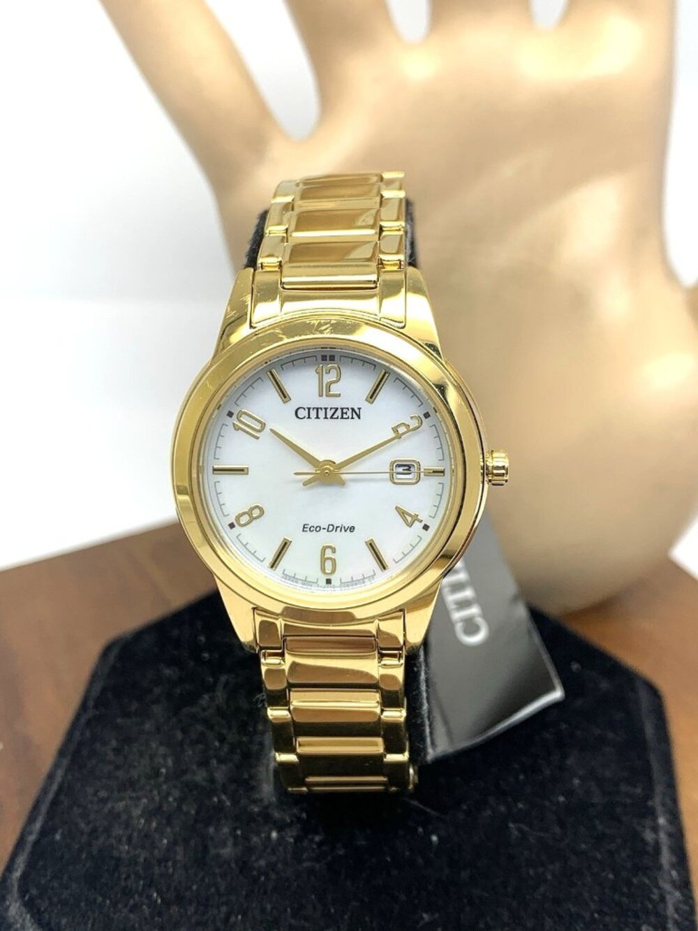 Citizen Women's Watch FE1242-78D Eco Drive Mother of Pearl Gold Stainless Steel